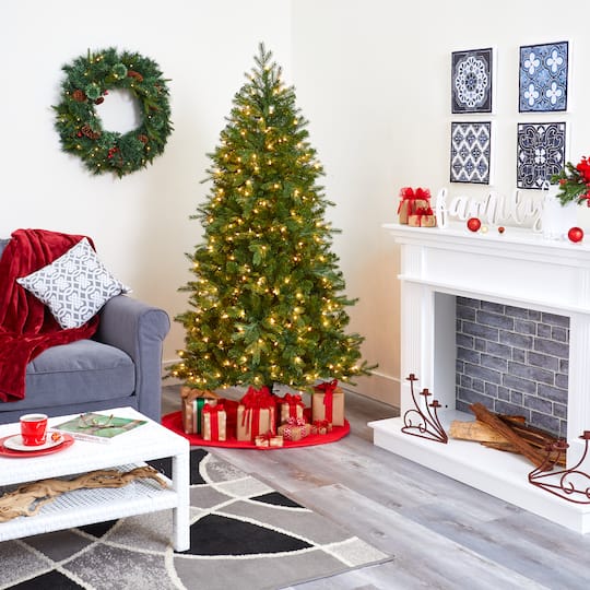 6ft. Pre-Lit Vienna Fir Artificial Christmas Tree, Warm White LED Lights
